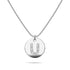 Initials Fabulous Alphabet Letter Necklace White Gold Layered Steel Jewellery